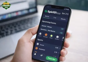 Bet 213 interface viewed on Spin101App using a mobile device