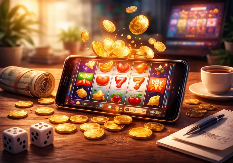 Player using a mobile device while applying tips on online slot in Spin101App.