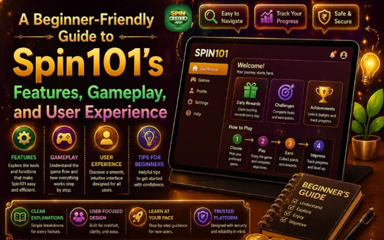 Spin101 dashboard interface overview